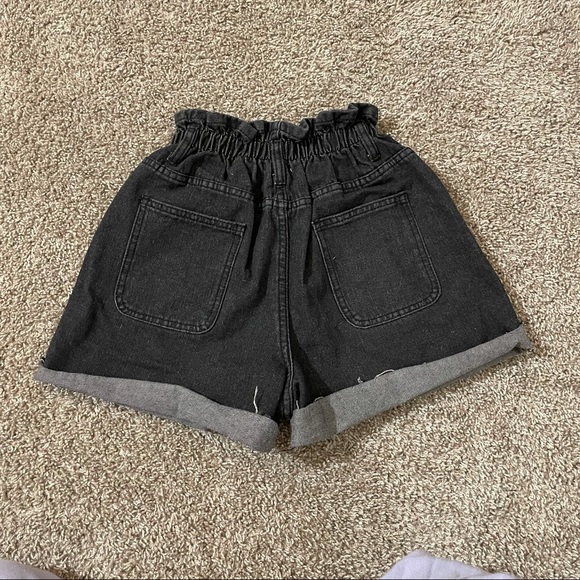 AVA black high waisted light weight jean shorts xs - Picture 4 of 4